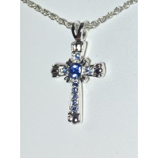 Forever Silver Plated Birthstone Cross Necklace 12 Options14001-DEC